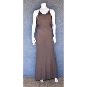 BCBCMAXAZRIA Women’s Size XXS Mocha Brown Maxi Dress Ribbed Knit Scoop Neck $225